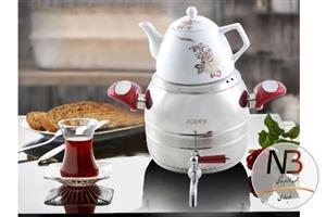 کتری قوری شیر دار 4 لیتر آلتین سفید زوپینی