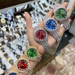 ساعت زنانه فول نگین. رولکس. روز شمار