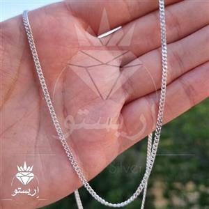 زنجیر نقره مردانه کارتیر 2 میل ترک با عیار 925 کیفیت درجه 1 طول 54 تا 55cm 