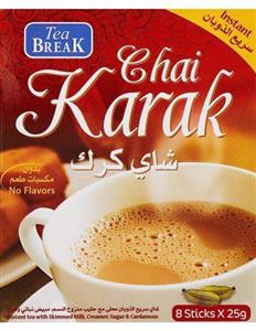 چای فوری کرک چای فوری کرک تی بریک TEA BREAK بسته 8 عددیTea Break Chai Masala karak 8 Sticks