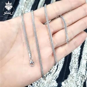 زنجیر  نقره مردانه بافت سیاه قلم کیفیت درجه 1 ساخت شرکت مورات ترک عیار استاندارد 925 طول 65 