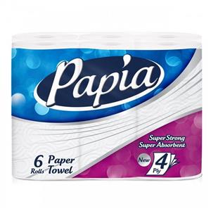 دستمال حوله کاغذی پاپیا بسته 6 عددی Papia Towel Paper 6pcs