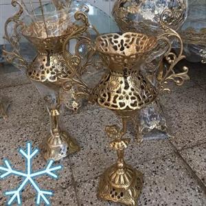 گلدان پایه عروسکی برنزی