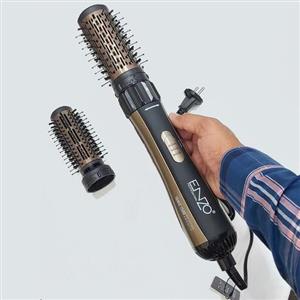 سشوار برس دار چرخشی انزو پروفشنال دارای دو سری چرخشی ریز و درشت مخصوص موهای کوتاه و بلند مردانه و بانوان