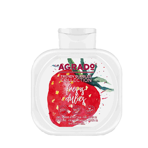 شامپو بدن آگرادو سری Trendy Bubbles با رایحه توت فرنگی-750ml
