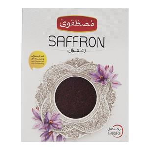 زعفران درجه یک تلقی مصطفوی مقدار 4.608 گرم 1 مثقال Mostafavi Talc Top Saffron 4.608gr