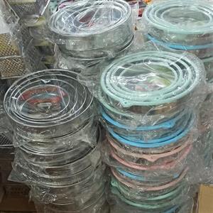 الک استیل الک 4پارچه بدنه کامل استیل ضد زنگ و لبه رنگی 60 در فروشگاه لوازم خانگی کمالی مشهد