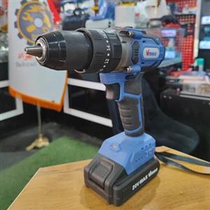 دریل شارژی گیربکسی چکشی ضربه ای فورد آمریکا موتور براش لس دو باتری 20ولت یکسال ضمانت