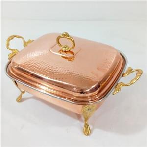 سوفله مرغ خوری مستطیل مسی دسته پایه دارارسال 