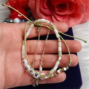 دستبند سه لاین (سه زنجیره) دخترانه و بسیار زیبا و شیک