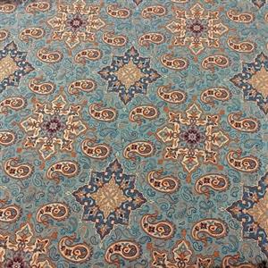 پارچه ترمه ابریشم سالاری طرح شمس با رنگ بندی