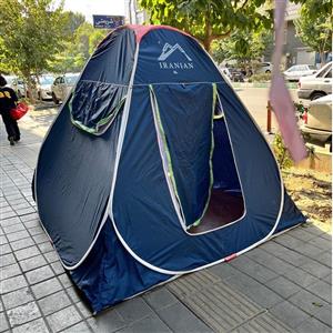 چادر مسافرتی 12 نفره مدل فنری با جنس برنو سه پنجره و زیپ دانه درشت باکیفیت کد3
