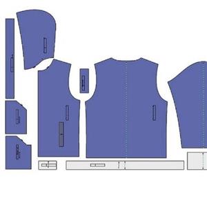 الگوی اماده خیاطی کاپشن مردانه(پک 3 سایزی)