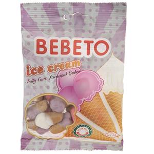پاستیل ببتو مدل Ice Cream مقدار 80 گرم Bebeto Ice Cream Jelly Gum 80gr
