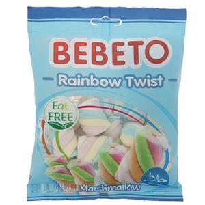 مارشمالو ببتو مدل Rainbow Twist مقدار 60 گرم Bebeto Rainbow Twist Marshmallow 60gr
