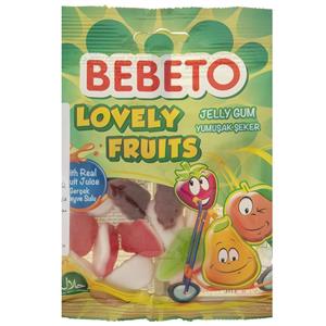 پاستیل ببتو مدل Lovely Fruits مقدار 80 گرم Bebeto Lovely Fruits Jelly Gum 80gr