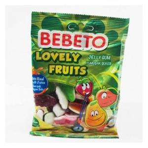 پاستیل ببتو مدل Lovely Fruits مقدار 80 گرم Bebeto Lovely Fruits Jelly Gum 80gr