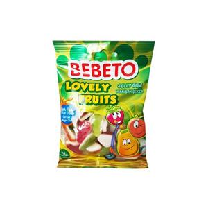 پاستیل ببتو مدل Lovely Fruits مقدار 80 گرم Bebeto Lovely Fruits Jelly Gum 80gr