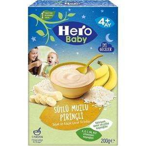 سرلاک فرنی شیر برنج و موز مخصوص شب هرو بیبی 200 گرم Hero Baby 