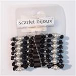 دستبند مگنتی مشکی و سفید زنانه اسکارلت بیژوکس scarlet bijoux آلمان کد 2003 