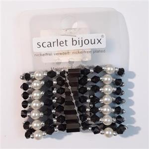 دستبند مگنتی مشکی و سفید زنانه اسکارلت بیژوکس scarlet bijoux آلمان کد 2003 ()