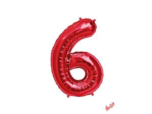 بادکنک فویلی عددی مدل عدد 6