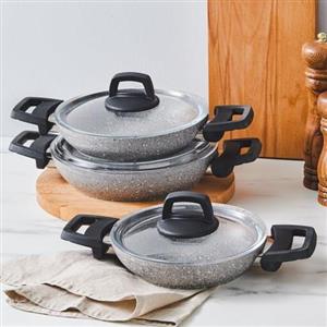 ست ماهیتابه6 پارچه بیوگرانیت کاراجا مدل هیرا کد 153.03.08.2709