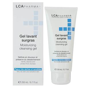 ژل شستشوی صورت ال سی ای فارما مدل Gel Lavant Surgras مخصوص پوست خشک و حساس حجم 200 میلی لیتر LCA Pharma Gel Lavant Surgras For Dry And Sensitive Face Wash Gel 200ml