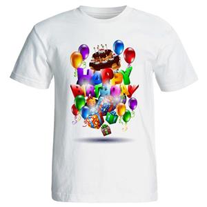 تی شرت زنانه طرح کیک تولد کد 7066 