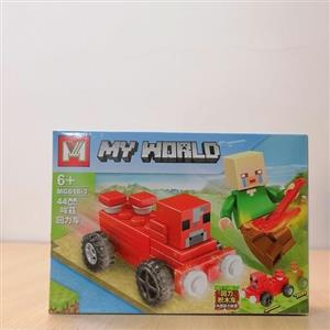 لگو مینی فیگور ماینکرافت گریان با ماشین عقب کش