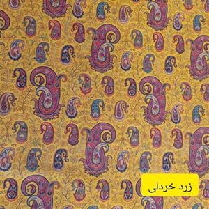 پارچه ترمه متری ابریشم سالاری طرح آذین با رنگ بندی