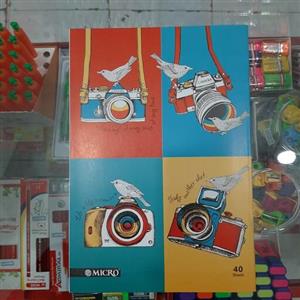 دفتر خط دار 40 برگ منگنه ای برند میکرو