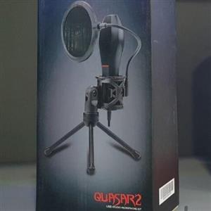 میکروفون گیمینگ اصلی اورجینال مدل redragon بسیار باکیفیت مشکی نویزگیر فیزیکی شیک میکروفون یوتیوب ها  میکروفون  اینستا