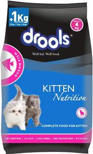 غذای گربه 3 کیلو گرم1 کیلو گرم  drools kitten(1-12 months) dry cat food