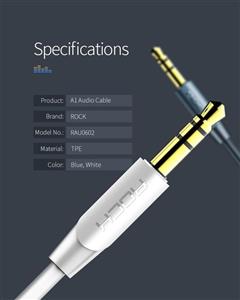 کابل AUX راک مدل Rock RAU0602 50Cm