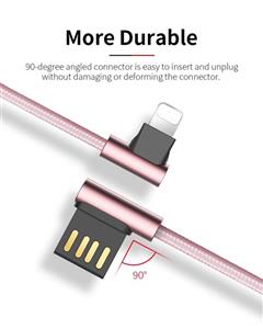 کابل لایتنینگ Rock Dual-End L-Shaped Lightning Data Cable RCB0519 