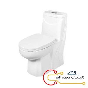 توالت فرنگی مدل دیاموند 66 سفید ساده درجه دو مروارید (خروجی 6 آکس 15 )