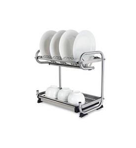 جا ظرفی استنلس استیل رومیزی دو طبقه طول 50 ملونی کد 9114