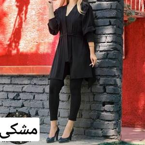 مانتو جلوباز عروسکی جنس کرپ کش از سایز 38 تا 48 