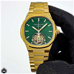 ساعت مردانه پتک فیلیپ ناتیلوس صفحه سبز اپن هارت 759621 Patek Philippe Nautilus 