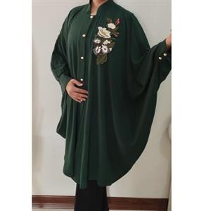 مانتو زنانه سایز بزرگ اپلیکه دوزی 