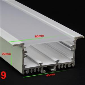 پروفیل لاین نوری کد B9 مشکی و سفید  چراغ خطی لاینر.(ارسال با باربری و هزینه ارسال بصورت پس کرایه وبه عهده ی مشتریست)