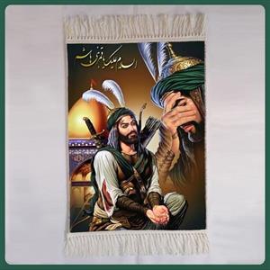 تابلو فرش ماشینی قمر بنی هاشم حضرت عباس کد 9008 (سایز 50در70 سانتیمتر)