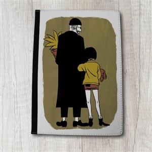 کلاسور پارچه ای طرح لئون و ماتیلدا leon and Mathilda فنر پلاستیکی بدون کاغذ