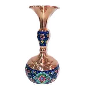 گلدان شلغمی مس و پرداز سایز 30 و ارتفاع24سانتی متر
