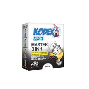 کاندوم تاخیر کدکس مدل Master 3 In 1 بسته 3 عددی ساده