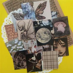 پک استیکر  طرح 1  برش خورده کلاسیک ونتیج انیمه ای قهوه ای تم ساز مناسب انواع بولت ژورنال 