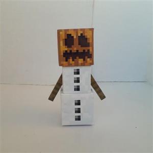 فیگور مقوایی شخصیت های ماین کرافت، شخصیت اسنو گولم.  Minecraft Snowgolem Figure