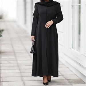 مانتو مجلسی تک رنگ مشکی جنس پرادا پلاس درجه یک در 6 سایزبندی