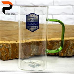 لیوان پیرکس دسته رنگی فنجون قهوه خوری پیرکس